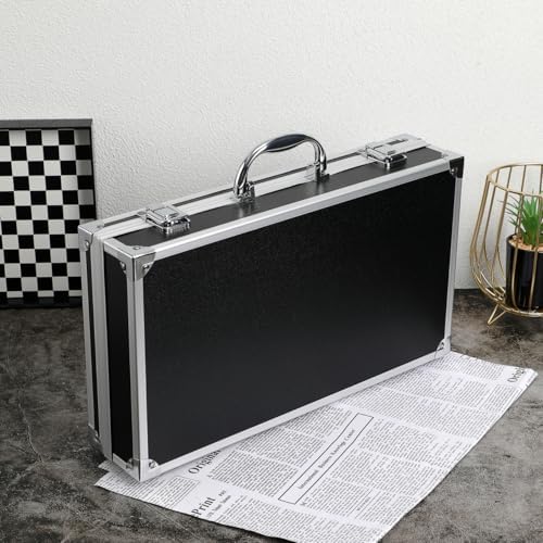 doitool aluminum alloy toolbox large capacity portable tool, front angle view