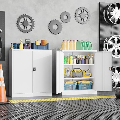 metal storage cabinet，garage storage cabinet with 2 lockable, main product view