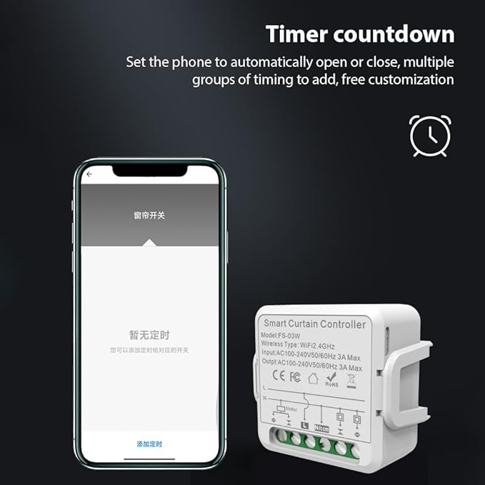 FTVOGUE Smart Curtain Controller Zigbee Switch, Voice Control, Shared Devices - Image 5