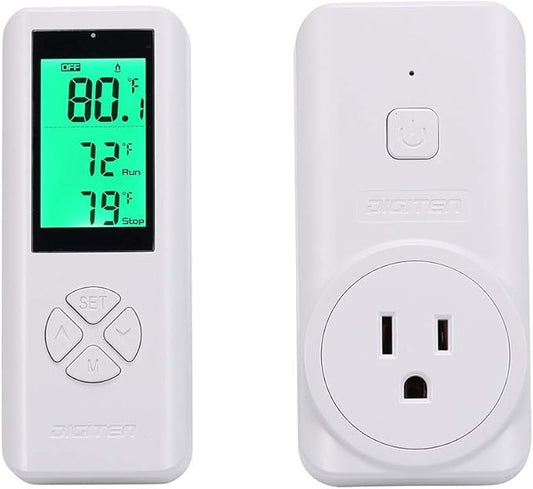 DIGITEN WTC100 Wireless Thermostat Outlet Digital Temperature Controller by DIGITEN