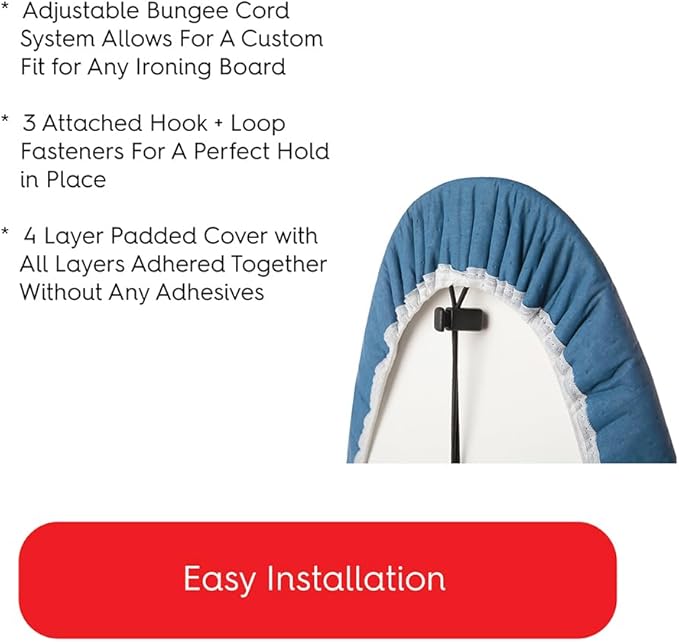 TIVIT Ironing Board Cover 16 x 58, Performance Grade Titanium Coated Pro Grip - Image 4
