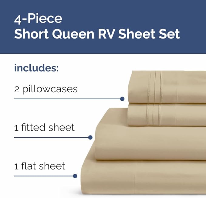 RV Short Queen Sheet Set 60 X 75 - Image 2