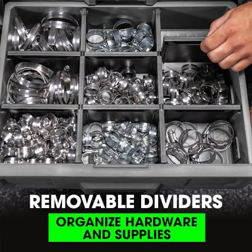 flex stack pack storage system 2-drawer tool box, package contents