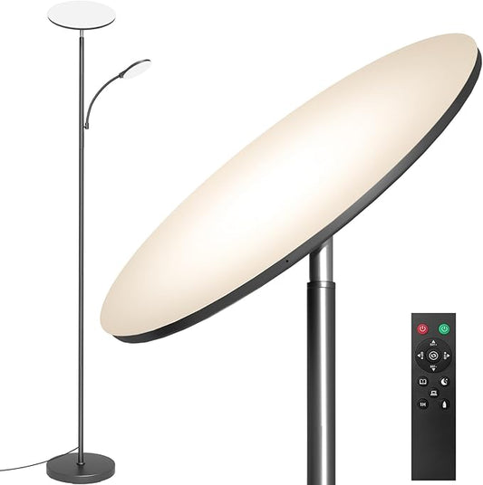 marctronic Gray Floor Lamps for Living Room, 44W/4500LM Super Bright 2 in 1 LED by Marctronic