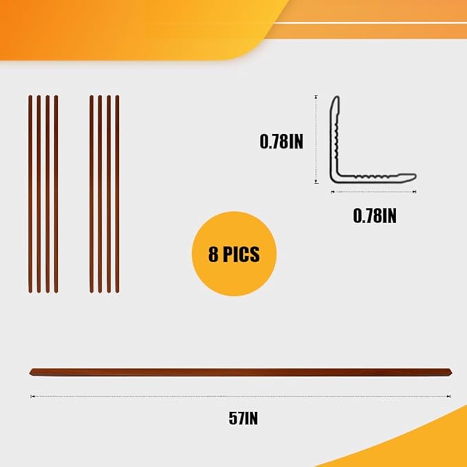 OUZUGIE 8-Pack 57 Inches, WPC Slat Wall Panel Trim, Corner Guard - Image 2