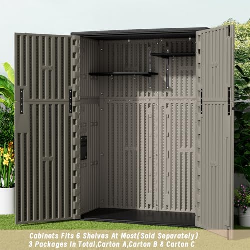 kinying plastic shelving for 37 cu.ft horizontal shed, package contents