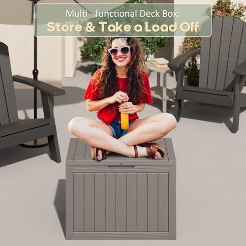 nunu lab 45 gal deck box, outdoor storage, package contents