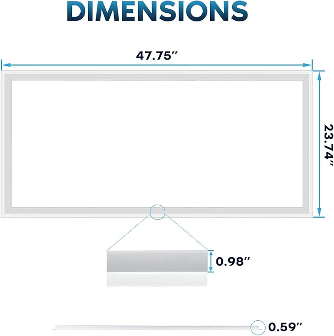 2x2 FT Edge-Lit Frame LED Panel Lights, 5CCT Selectable 3000K-6500K, - Image 3