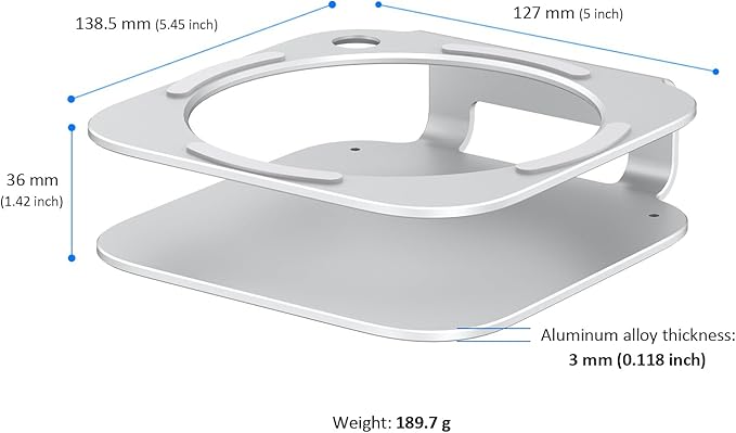 AKKYAJAURE Mac mini M4 Dock Stand, Aluminum Desktop Stand Mount - Image 7