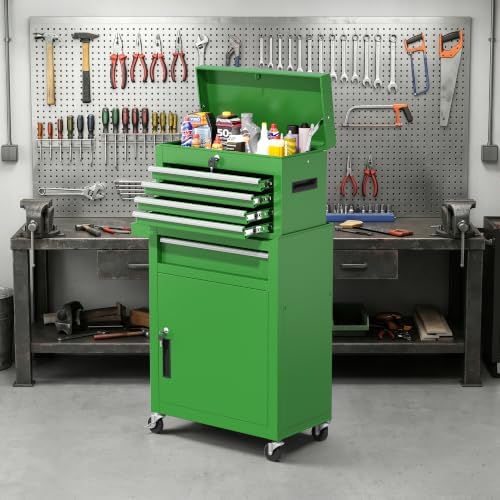 greenvelly tool chest, 5-drawer rolling tool chest with, view 9