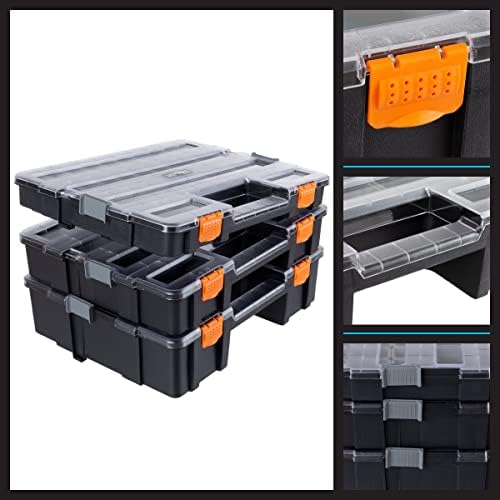 stalwart tool box organizer - 3-in-1 portable small, front angle view