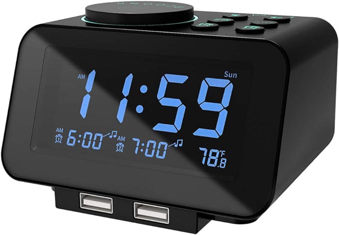 uscce Digital Dual Alarm Clock Radio by USCCE