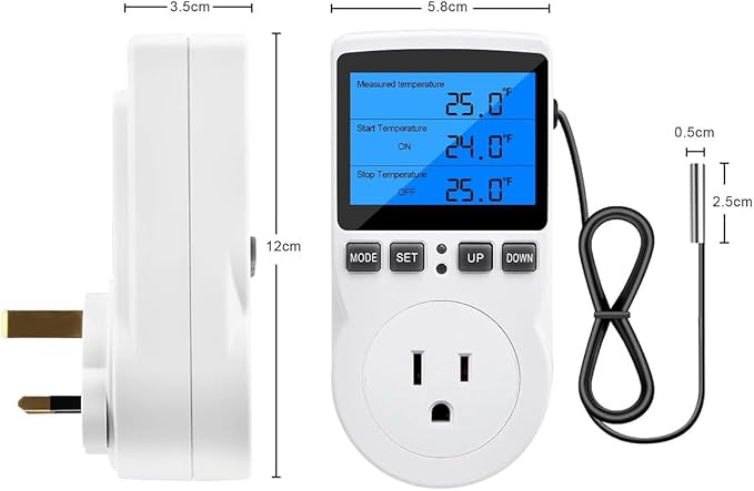 Diymore Digital Thermostat Temperature Controller Electric Digital RV - Image 5