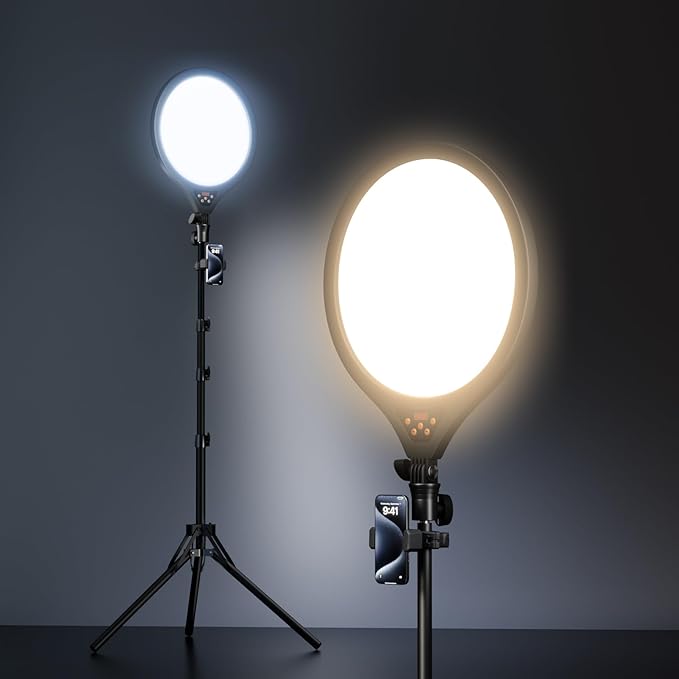 Ring Light Tripod for iPhone, Professional LED Ringlight for Video Recording by SHStudio