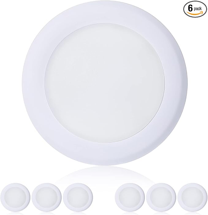 TOPELER 6'' Dimmable Flush Mount Ceiling Light, 15W Low Profile Surface Mount by TOPELER