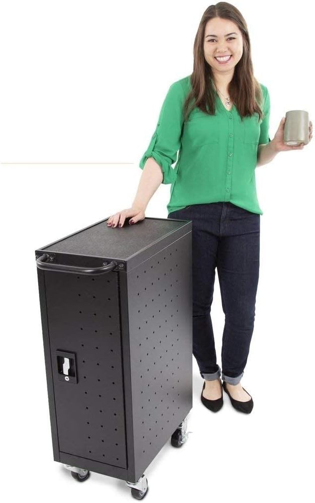 Line Leader Compact 16 Device Rolling Mobile Charging Cart by StandSteady