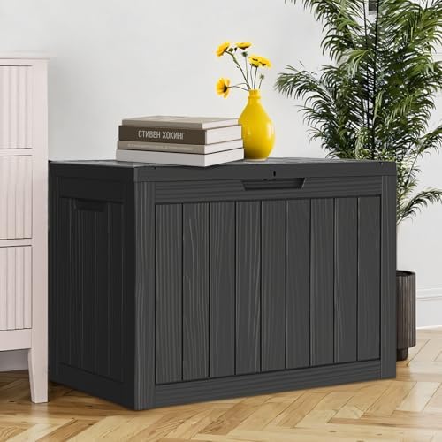 outdoor deck storage box, 50 gallon deck box,lockable, package contents