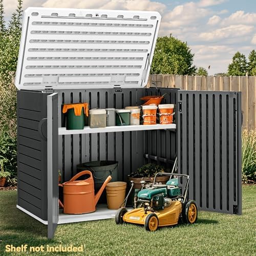 dwvo 35 cu ft storage shed with unique shown in use