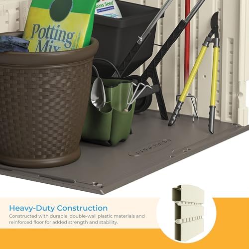 suncast 3 pack 34 cu ft capacity horizontal, side view