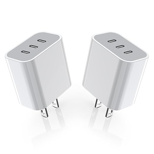 iPhone 16/17 Charger Block, USB C Charger 35W 3-Port Wall Cube Fast Type C by Unknown
