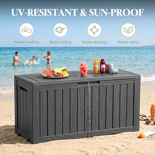 vixzen 130 gal package delivery box lockable outdoor, close-up detail