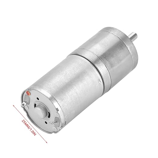 25mm DC 12V 25GA 370 Low Speed Metal Gear Motor - Image 2