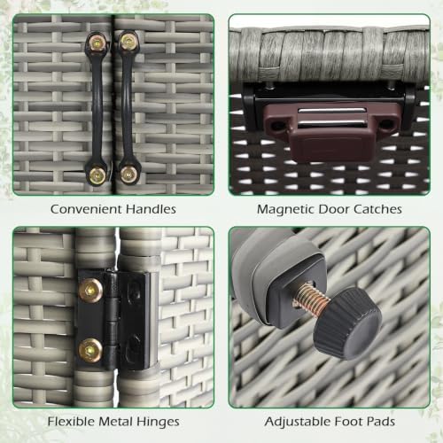 tangkula rattan outdoor storage cabinet, patiojoy outdoor cabinet, package contents