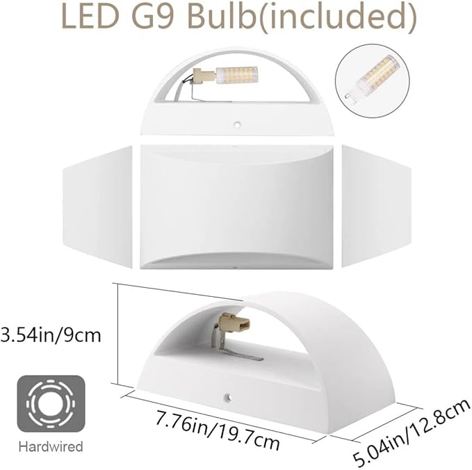 Aipsun Aluminum Modern Indoor LED Wall Sconce Interior Wall Lights 1 Pack - Image 7
