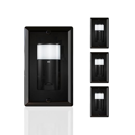 ECOELER Black PIR Motion Sensor Light Switch, Occupancy Motion Detector Switch by ECOELER