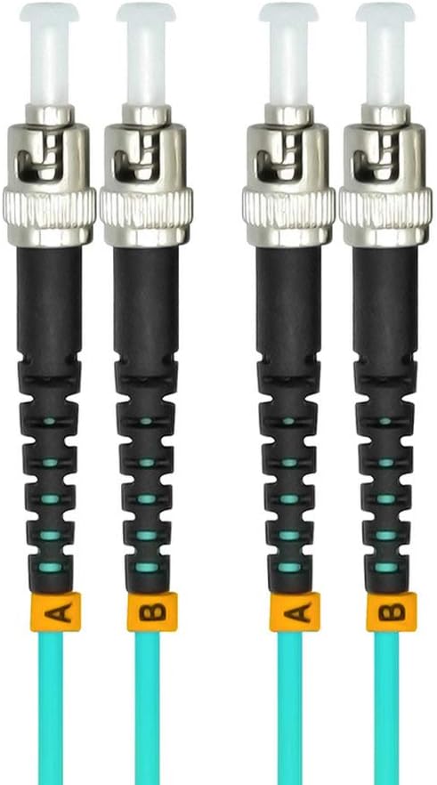 Jeirdus 5Meters 16ft ST to ST Duplex 50/125 10G OM3 Multi-Mode Fiber Optic - Image 2