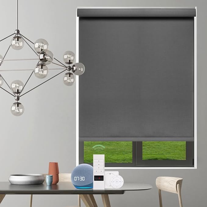ZSHINE Motorized Blackout Window Blinds Customize Width Remote Control Wireless - Image 6