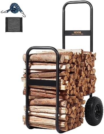 vevor log cart 250 lbs load capacity, outdoor, view 9