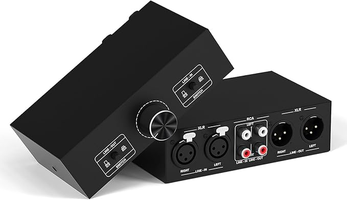 Y.D.F RCA and XLR Selector Switch Boxes, 2-in-1-Out RCA/XLR Speaker Switcher by YDF