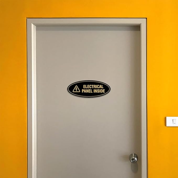 Signs ByLITA Oval Electrical Panel Inside Sign - Image 2