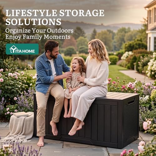 yitahome 100 gallon large outdoor deck box, package contents