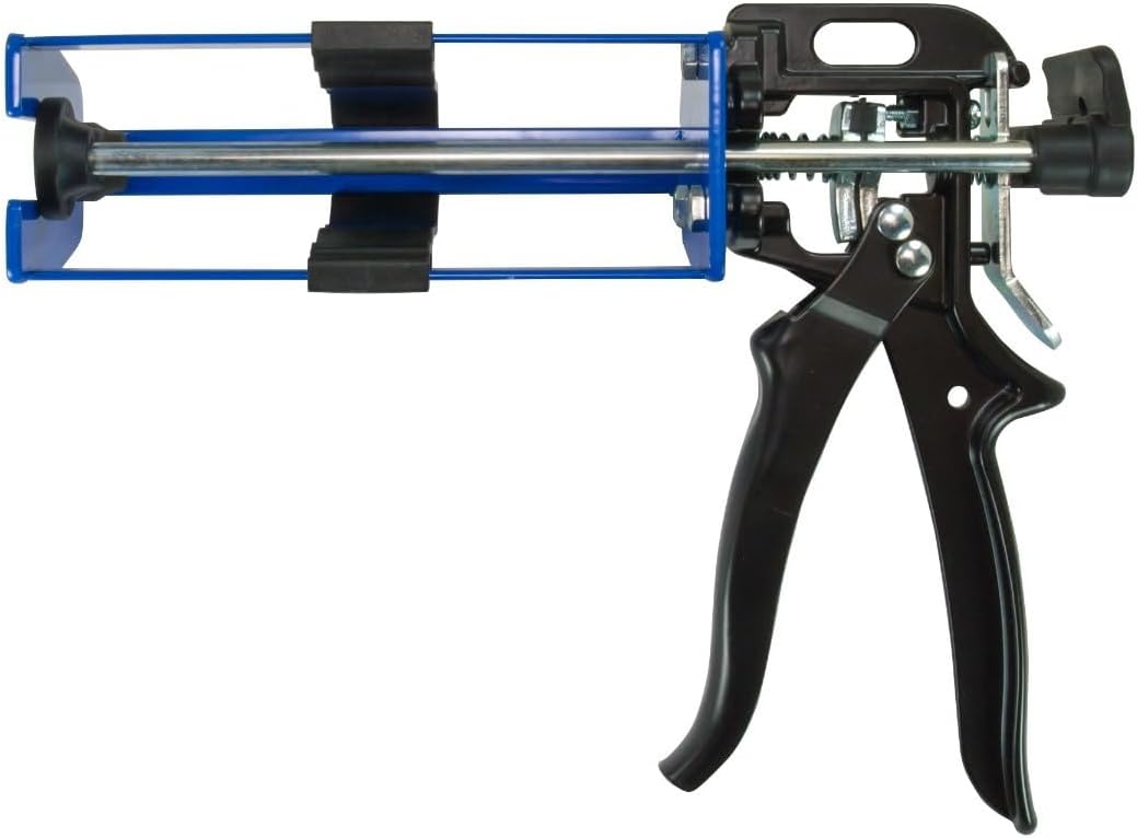 200mL 1:1 and 2:1 Dual Cartridge Applicator Gun for Dispensing Panel Bond Adhesive, Fillers, Structural Epoxy, Plastic Repair Epoxy and Adhesives