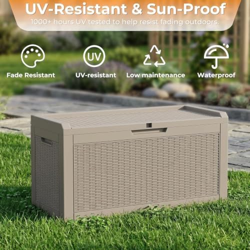 resin deck box outdoor storage box waterproof for, package contents