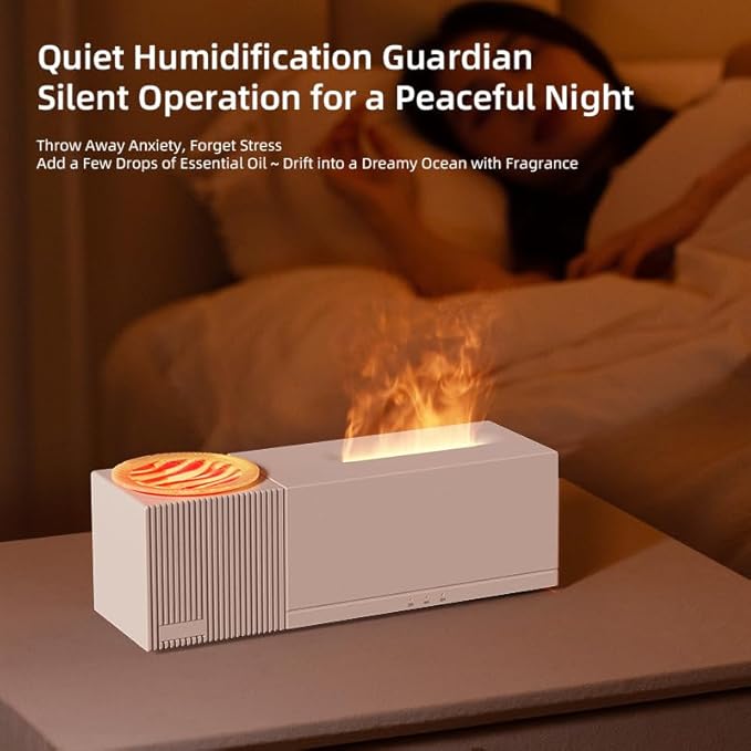 Essential Oil Diffuser, Ripple Projection Vibe Flame Oil Diffuser - Image 7