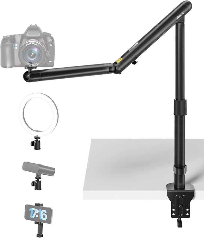 Viozon Overhead Camera Mount, Overhead Phone Stand, Flexible Aluminum Alloy by viozon