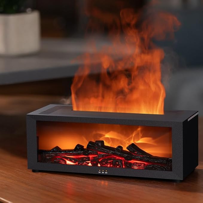 Essential Oil Diffuser, Fireplace Flame Oil Diffuser - Image 3