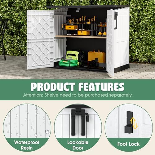 lhbcraft outdoor storage cabinet 36 cu ft with, close-up detail