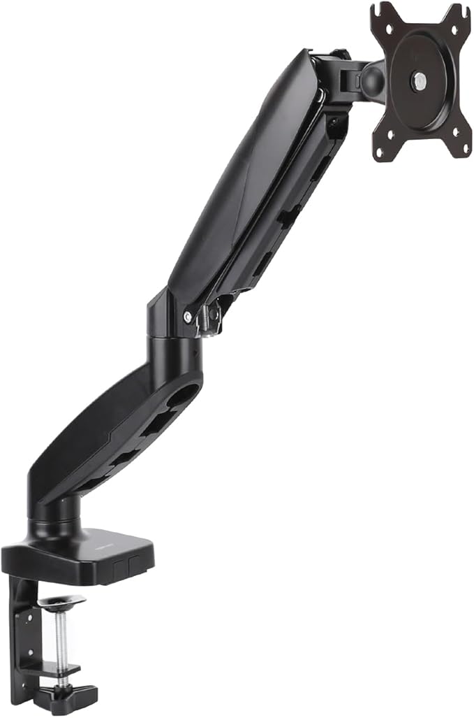 Amazon Basics Gas Spring Single Computer Monitor Arm Mount, Adjustable by AmazonBasics