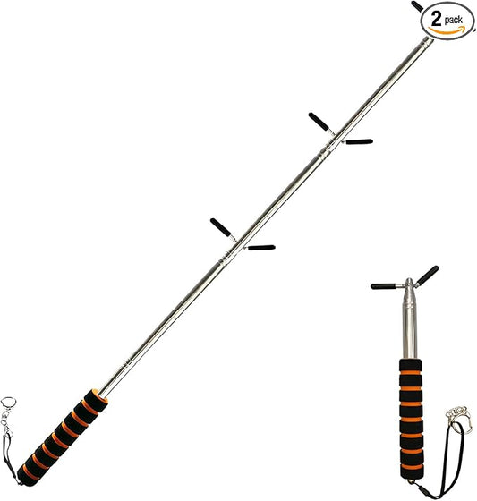 Extendable Safety Tester Pole – Manual Stainless Steel Rod by Unknown