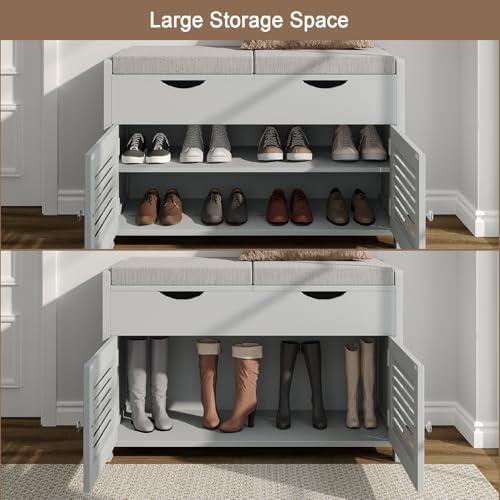 choochoo shoe storage bench with lift top storage, close-up detail