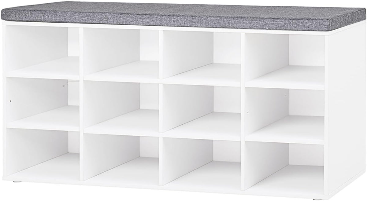 dinzi lvj shoe storage bench with cushion, 40.9", main product view
