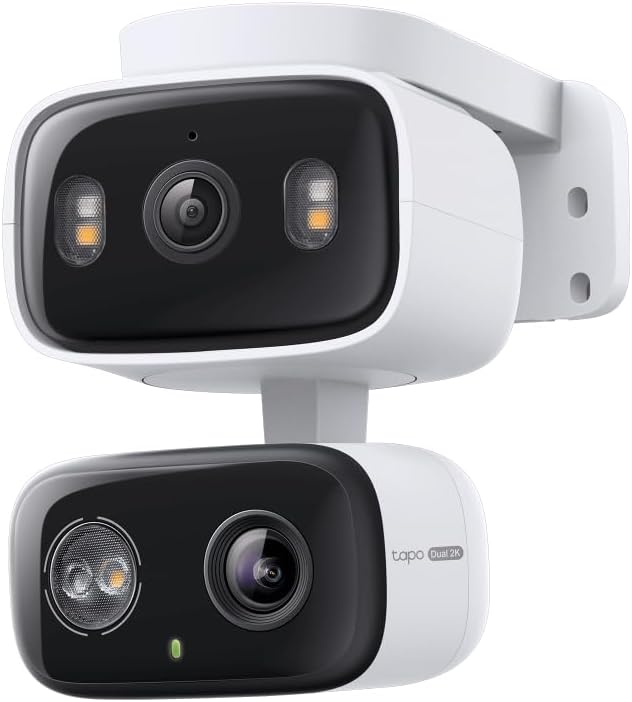 Tapo 2K 3MP Indoor/Outdoor Dual Lens Pan/Tilt Security Camera – 125° Wide-Angle by Tapo