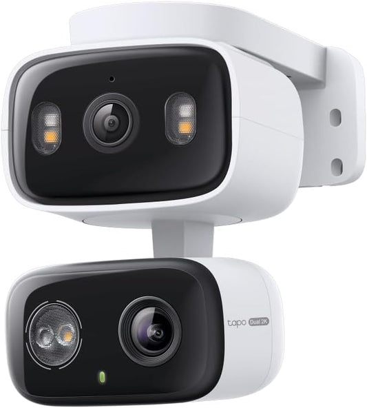 Tapo 2K 3MP Indoor/Outdoor Dual Lens Pan/Tilt Security Camera – 125° Wide-Angle by Tapo