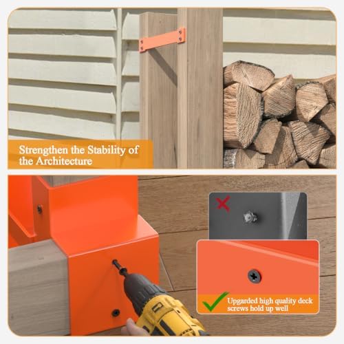 mr ironstone firewood rack outdoor indoor, adjustable to, package contents