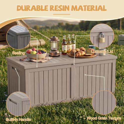 efu outdoor storage box waterproof 390 gal gen, close-up detail