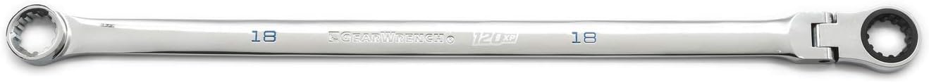 GEARWRENCH 18mm 120XP Universal Spline XL GearBox Flex Head Ratcheting Wrench - 86118